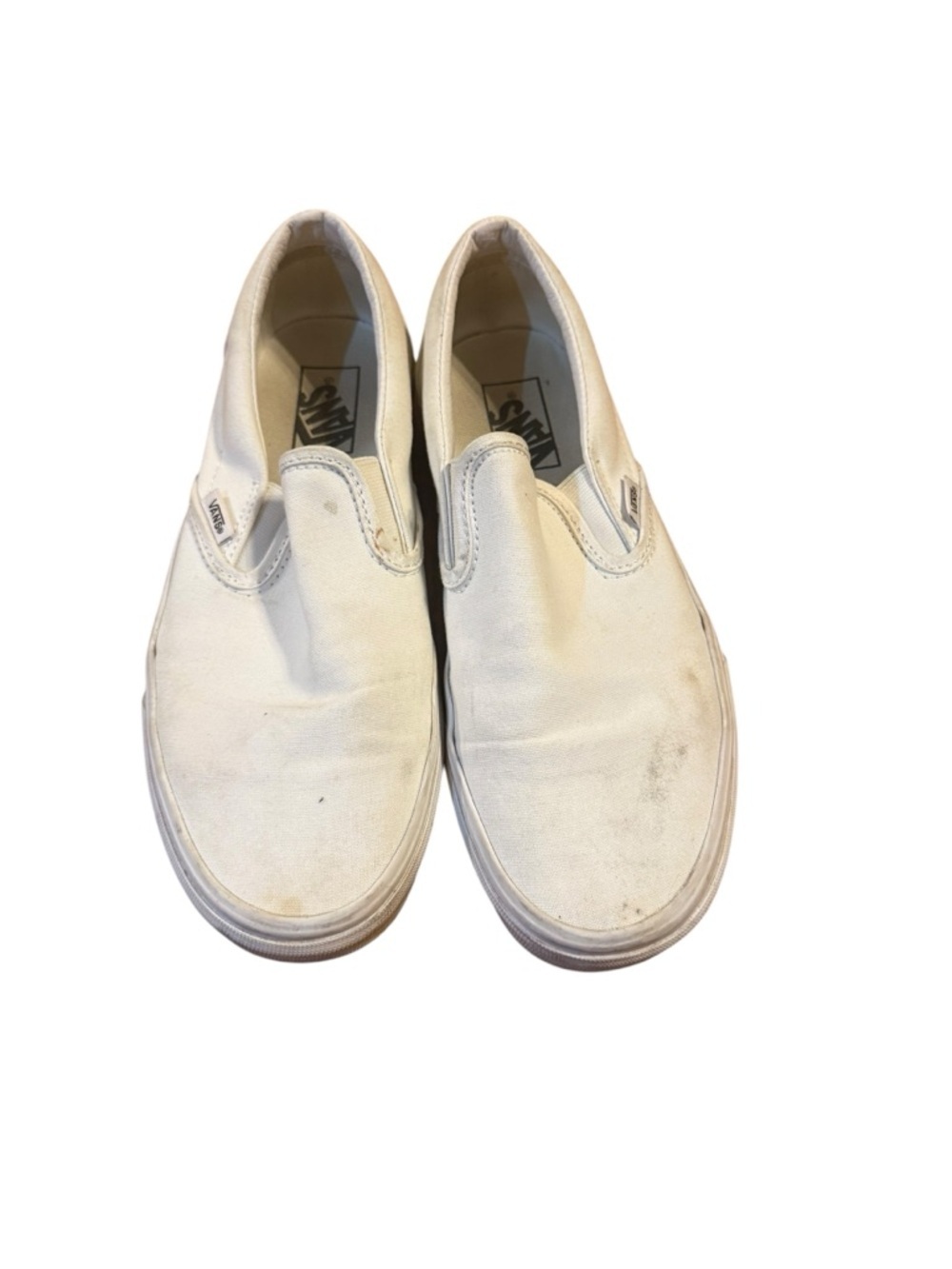 Vans Classic Slip-On Sneakers in White - Easy On/Off Canvas